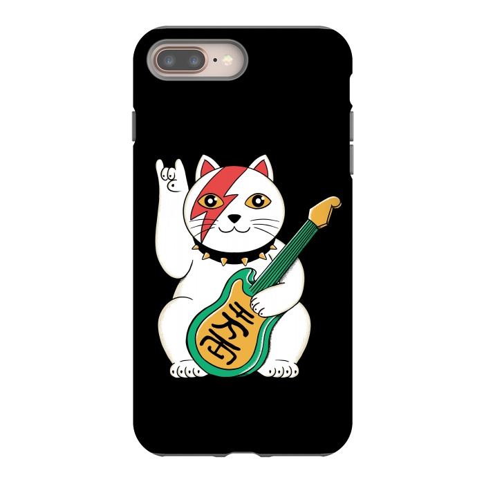 iPhone 7 plus StrongFit Lucky Cat Black by Coffee Man