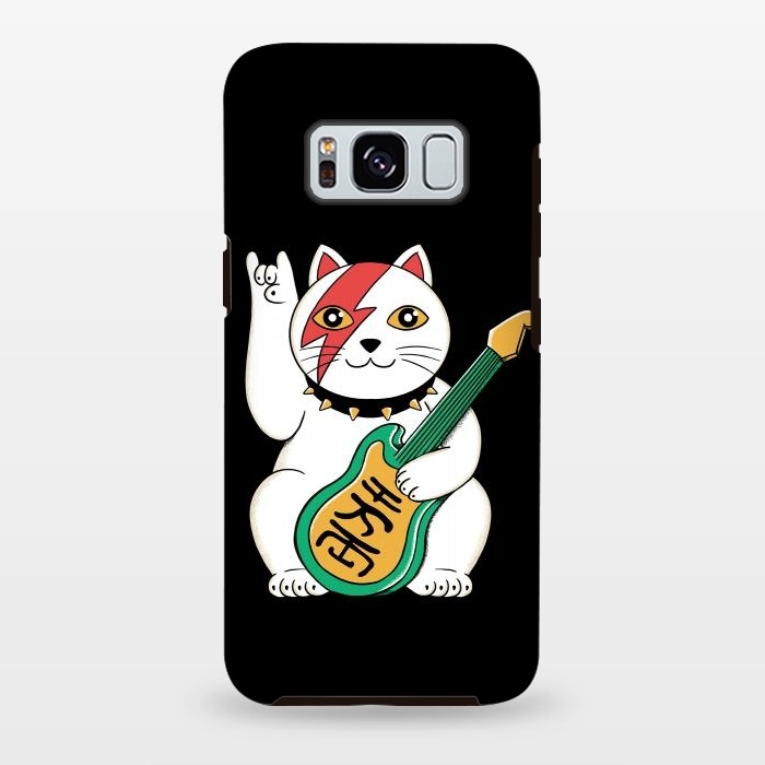 Galaxy S8 plus StrongFit Lucky Cat Black by Coffee Man