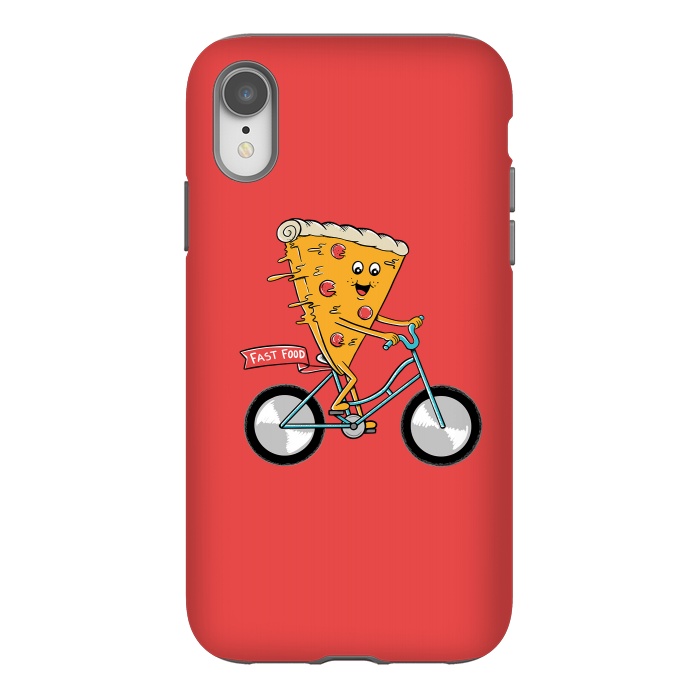 iPhone Xr StrongFit Pizza Fast Food Red by Coffee Man