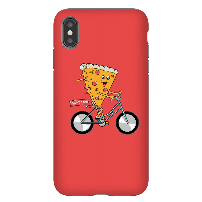 iPhone Xs Max StrongFit Pizza Fast Food Red by Coffee Man