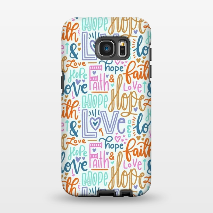 Galaxy S7 EDGE StrongFit Faith, Hope & Love by Melissa Pedersen