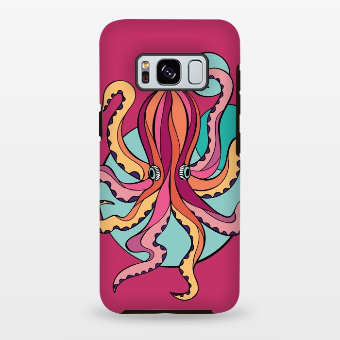 Galaxy S8 plus StrongFit Pink Octopus III by Majoih