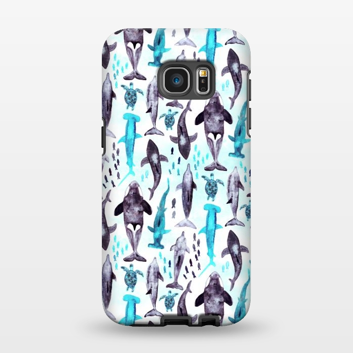 Galaxy S7 EDGE StrongFit Ocean Animals  by Tigatiga
