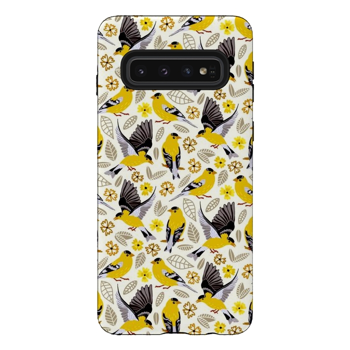 Galaxy S10 StrongFit Goldfinches  by Tigatiga