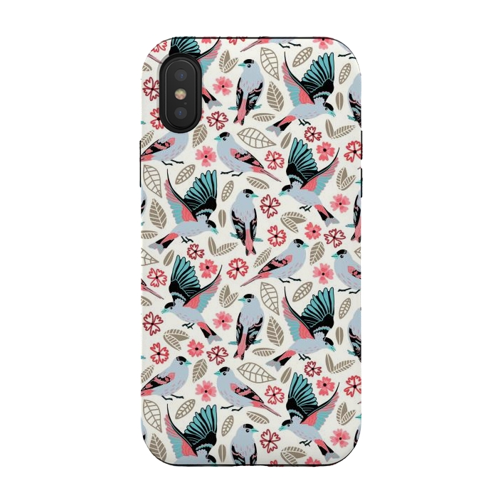 iPhone Xs / X StrongFit Fantasy Finches  by Tigatiga