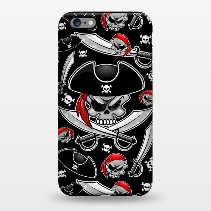 iPhone 6/6s plus StrongFit Skull Pirate Captain with Crossed Sabers by BluedarkArt