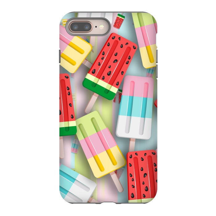 iPhone 7 plus StrongFit Popscicles Summer Pastel Colors by BluedarkArt