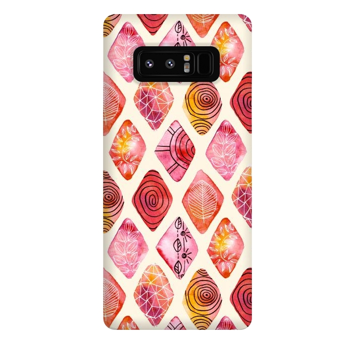 Galaxy Note 8 StrongFit Patterned Watercolor Diamonds  by Tigatiga