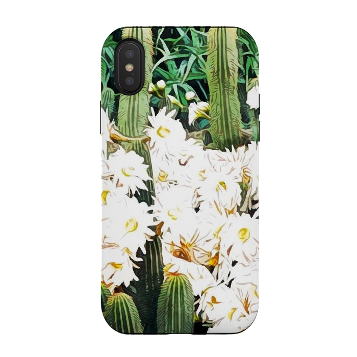 iPhone Xs / X StrongFit Cactus & Bloom by Uma Prabhakar Gokhale