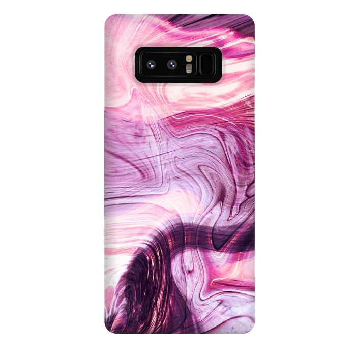 Galaxy Note 8 StrongFit Pink purple liquid marble by Oana 
