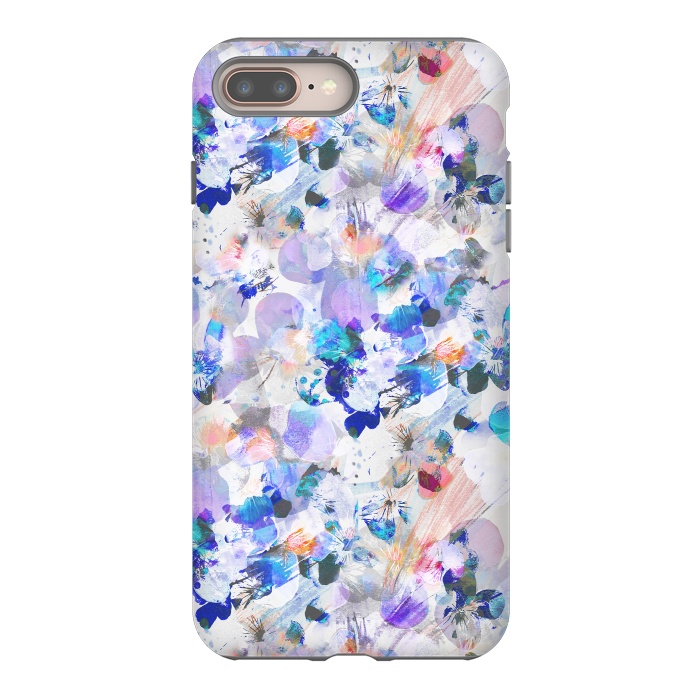 iPhone 7 plus StrongFit Splattered blue lavender pansy petals by Oana 