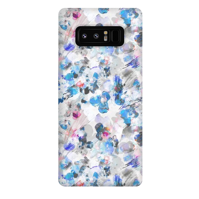 Galaxy Note 8 StrongFit Watercolor splattered pansies by Oana 