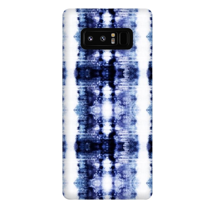 Galaxy Note 8 StrongFit Indigo shibori dye stripes by Oana 