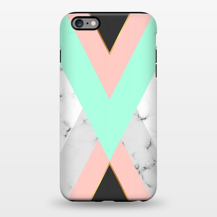 iPhone 6/6s plus StrongFit Marbled Aquamarine In Vertical by ArtsCase