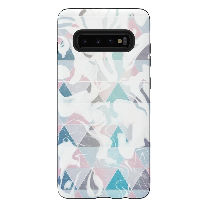 Galaxy S10 plus StrongFit Geometric marble by Jms