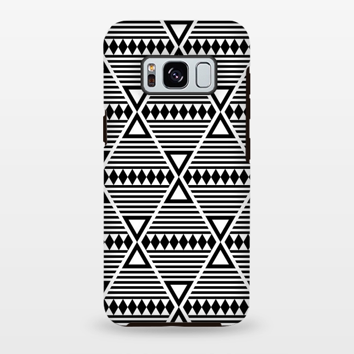 Galaxy S8 plus StrongFit black tribal triangles  by TMSarts