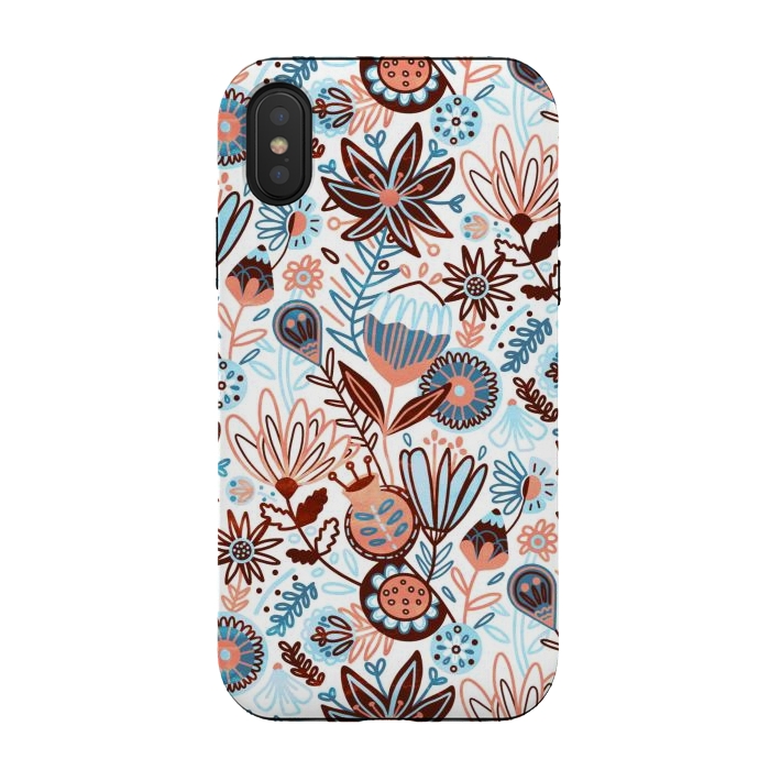 iPhone Xs / X StrongFit Winter Floral  by Tigatiga