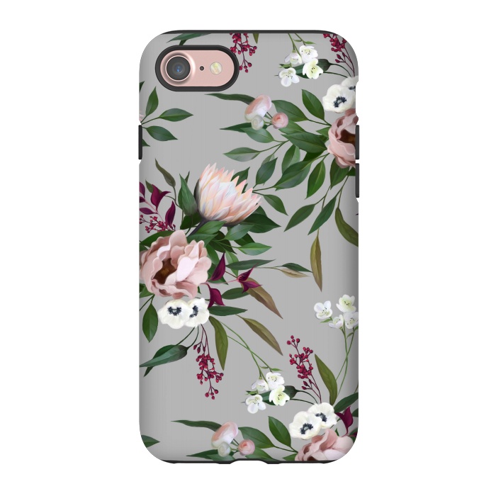 iPhone 7 StrongFit Bouquet With a Protea | Gray by Elzbieta Malyska