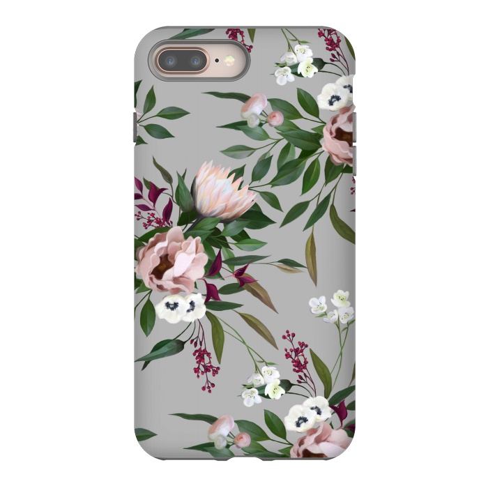 iPhone 7 plus StrongFit Bouquet With a Protea | Gray by Elzbieta Malyska