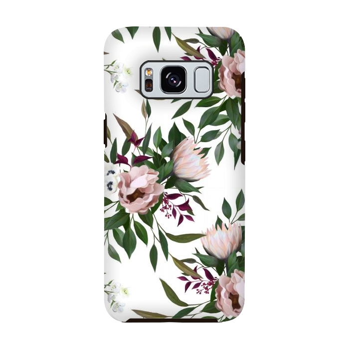 Galaxy S8 StrongFit Bouquet With a Protea | White by Elzbieta Malyska