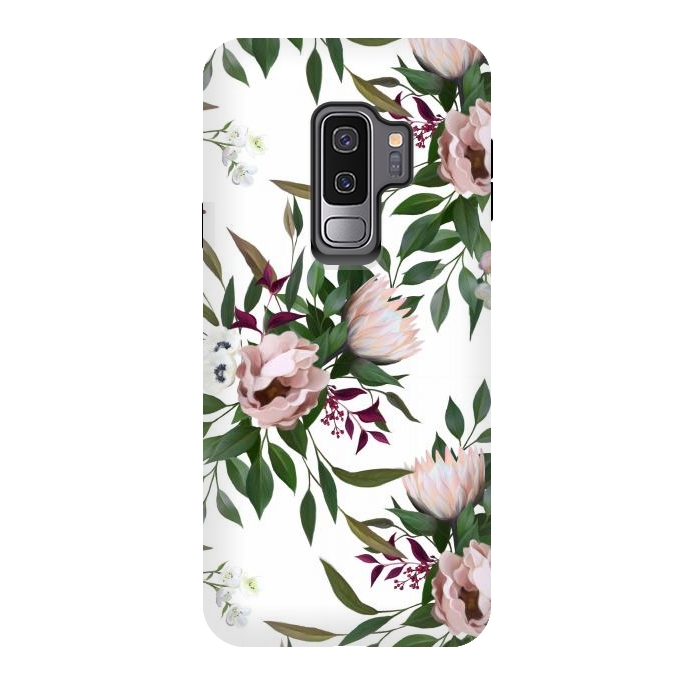Galaxy S9 plus StrongFit Bouquet With a Protea | White by Elzbieta Malyska