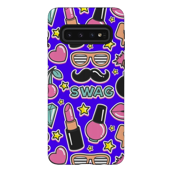 Galaxy S10 StrongFit Fashionable Pink Girls by ArtsCase