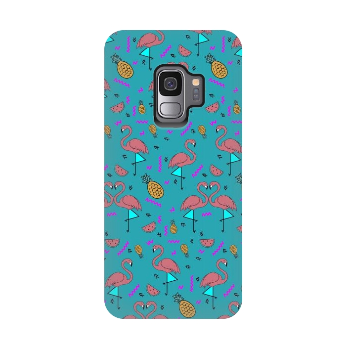 Galaxy S9 StrongFit Flamingos In Fashionable Summer by ArtsCase