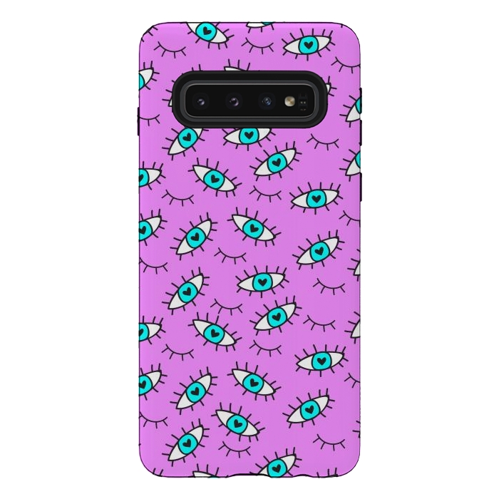 Galaxy S10 StrongFit Wink In Pink by ArtsCase