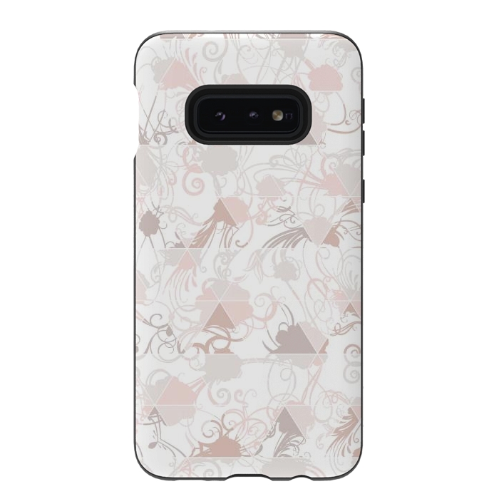 Galaxy S10e StrongFit Floral geometric by Jms