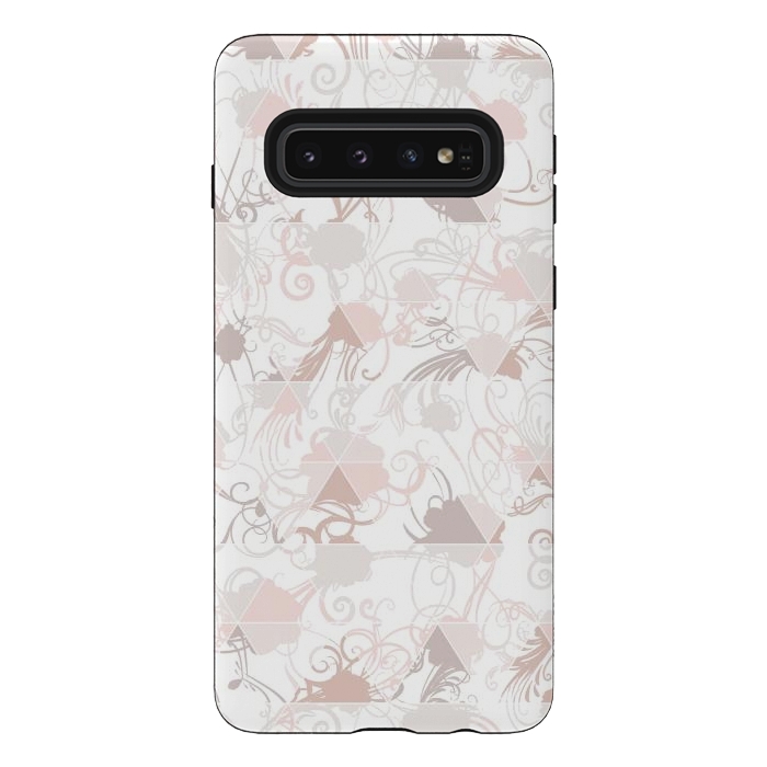 Galaxy S10 StrongFit Floral geometric by Jms
