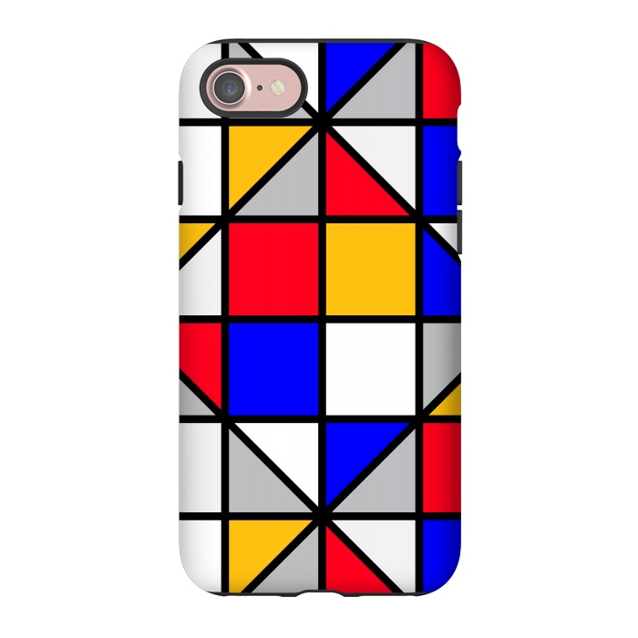 iPhone 7 StrongFit colorful small squares by TMSarts