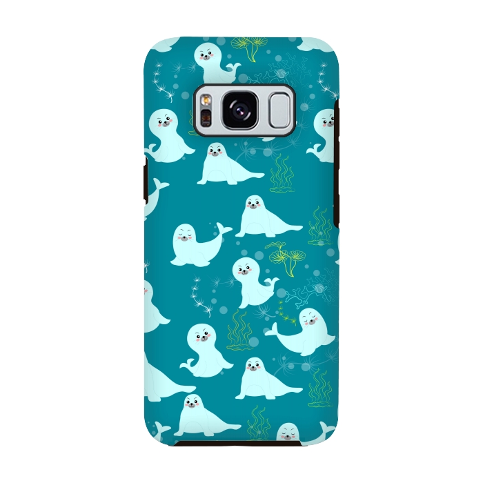 Galaxy S8 StrongFit happy seagulls  by MALLIKA