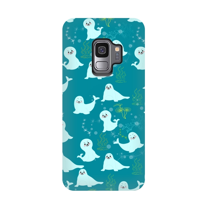 Galaxy S9 StrongFit happy seagulls  by MALLIKA