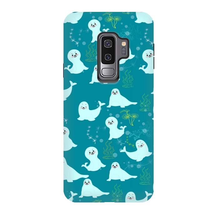 Galaxy S9 plus StrongFit happy seagulls  by MALLIKA