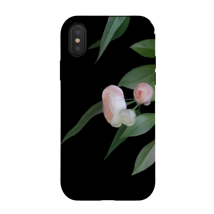 iPhone Xs / X StrongFit Painted roses by Elzbieta Malyska