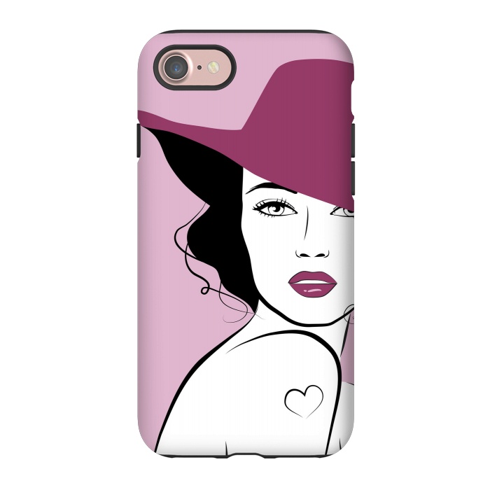 iPhone 7 StrongFit Woman in a hat by Martina