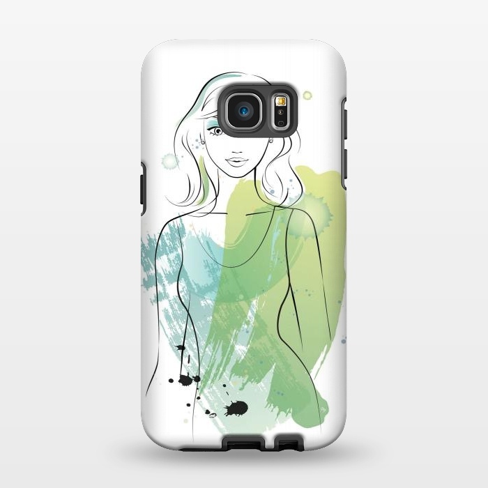 Galaxy S7 EDGE StrongFit Watercolour girl by Martina