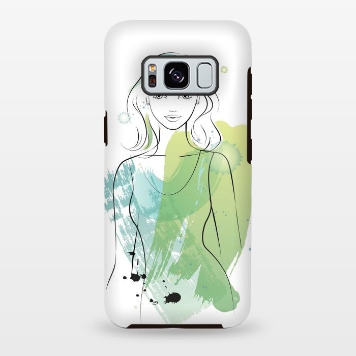 Galaxy S8 plus StrongFit Watercolour girl by Martina