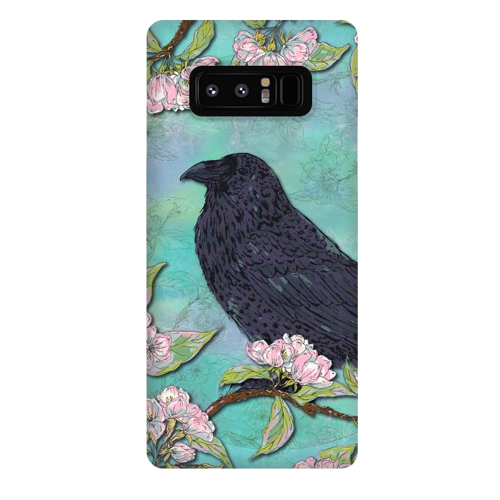 Galaxy Note 8 StrongFit Raven & Apple Blossom by Lotti Brown