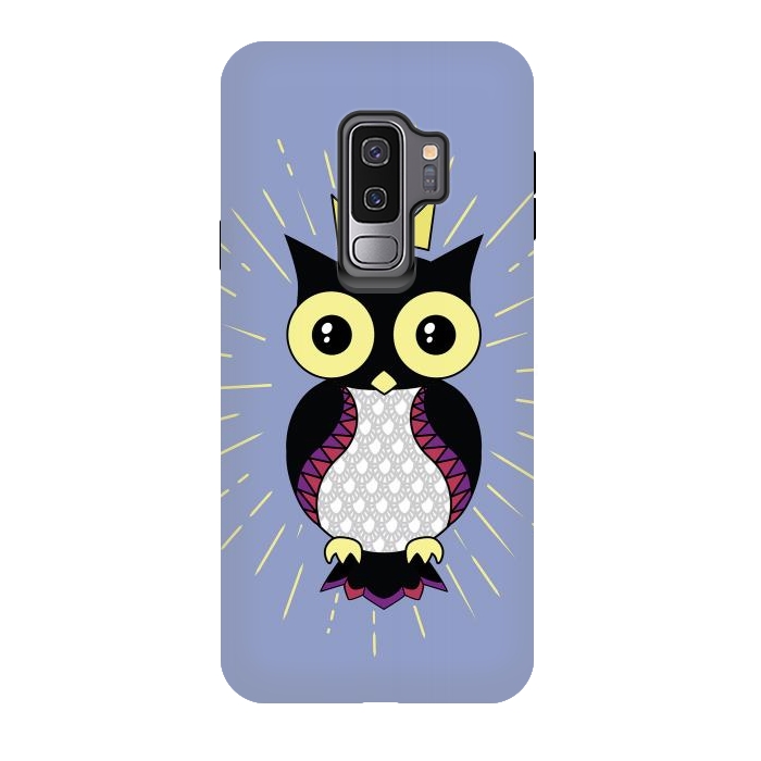 Galaxy S9 plus StrongFit All seeing owl by Laura Nagel