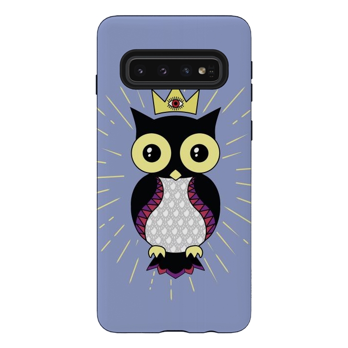 Galaxy S10 StrongFit All seeing owl by Laura Nagel