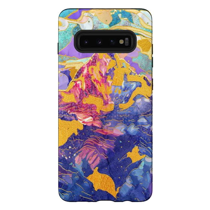 Galaxy S10 plus StrongFit Dreamy Mountain - Illustration II by Art Design Works