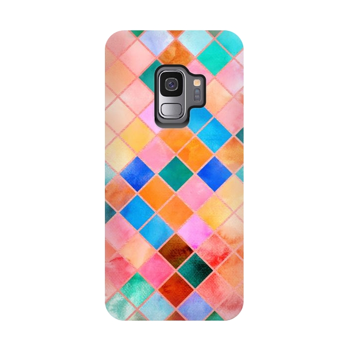 Galaxy S9 StrongFit Stylish Watercolor Pattern by Art Design Works