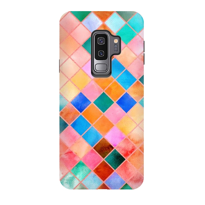 Galaxy S9 plus StrongFit Stylish Watercolor Pattern by Art Design Works