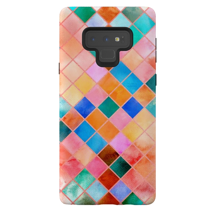 Galaxy Note 9 StrongFit Stylish Watercolor Pattern by Art Design Works