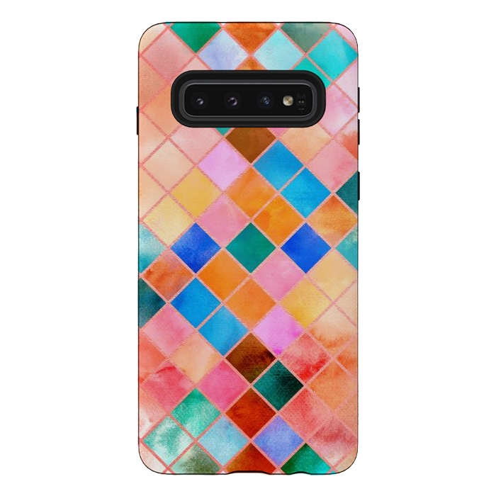 Galaxy S10 StrongFit Stylish Watercolor Pattern by Art Design Works