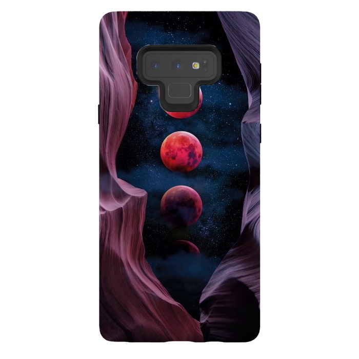 Galaxy Note 9 StrongFit Grand Canyon with Space & Bloody Moon - Collage V by Art Design Works
