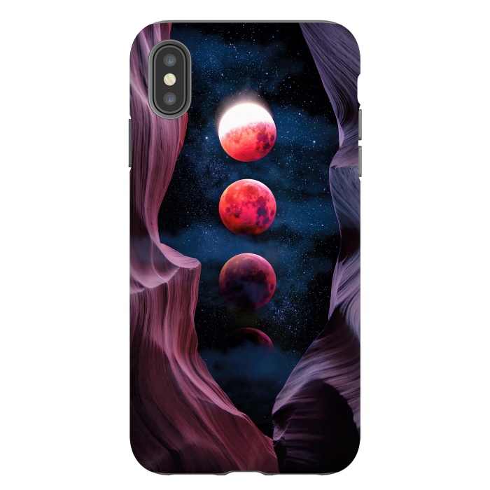 iPhone Xs Max StrongFit Grand Canyon with Space & Bloody Moon - Collage V by Art Design Works