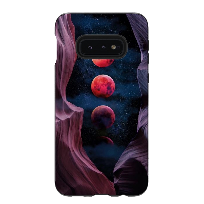 Galaxy S10e StrongFit Grand Canyon with Space & Bloody Moon - Collage V by Art Design Works