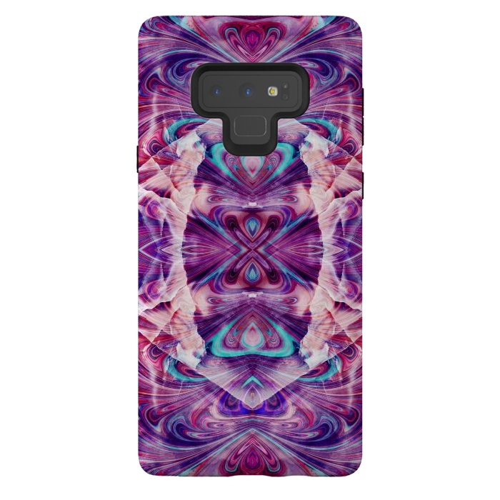 Galaxy Note 9 StrongFit Psychedelic precious gemstone marble by Oana 